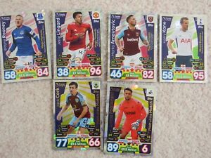 Topps Match Attax Selection of Foil Cards 2017/2018 Premier League x 6