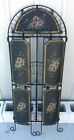 Vintage Italian 3 Tier Folding Hand Painted Tole Panel Metal Stand RARE  