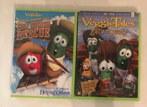 2 Veggie Tales Lord Of The Beans & Tomato Sawyer & Huckleberry Larry Dvds - Picture 1 of 4