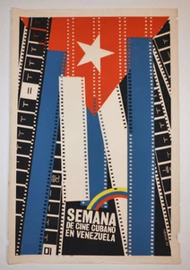 Póster original de la película serigrafía cubana 1985.Cine en Venezuela.Arte gráfico - Imagen 1 de 1