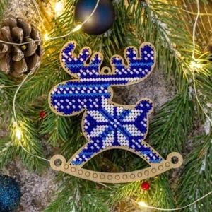 "Zum Selbermachen Weihnachtsbaum Spielzeugset ""Blauer Elch" - Bild 1 von 5