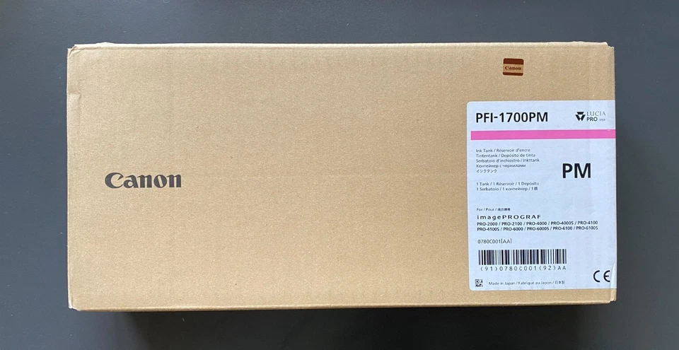 Genuine Canon Ink - PFI-1700 PHOTO MAGENTA 700ml (INC VAT) BOXED - Image 1 of 1