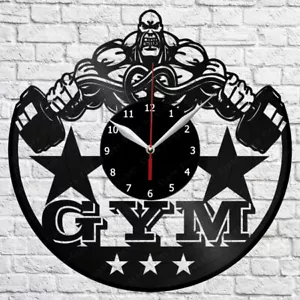 GYM Vinyl Record Wall Clock Art Decor Original Gift 12'' 30cm 2314 - Picture 1 of 12
