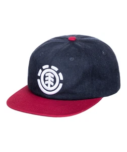 ELEMENT MENS BASEBALL CAP.NEW KNUTSEN NAVY RED FLAT PEAK COTTON SNAPBACK HAT W22 - Picture 1 of 7