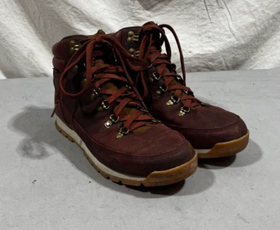 Botas de caminhada The North Face couro vermelho impermeável isolado EUA 9.5 EU 42.5 - Imagem 1 de 4