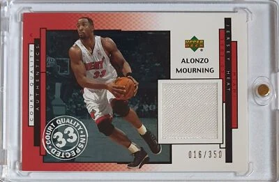 2002 Upper Deck Authentics Alonzo Mourning #PATCH /350 Camisas Usadas em Jogos - Raras - Imagem 1 de 4