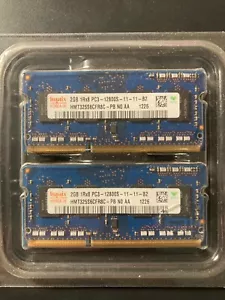Hynix 4GB (2x 2GB) PC3-12800S 1Rx8 DDR3 RAM Memory PB NO AA 1226 - Picture 1 of 3