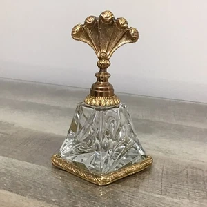 Vintage Stylebuilt Ornate Ormolu Perfume Bottle with Glass Dauber - Picture 1 of 14