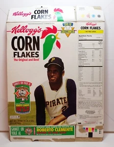 1995 Roberto Clemente Kellogg's Corn Flake Cereal Box - Spanish - Picture 1 of 2
