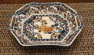 Japanische Imari achteckige Servierschüssel mit Doppelgriff 12" x 9" - Bild 1 von 11