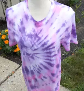 Tie Dye By Hand TShirt Purple Unisex Small Brand New - Picture 1 of 9