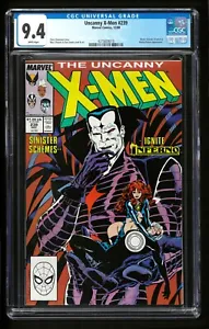Uncanny X-Men #239 CGC 9.4 NM WHITE Marvel 1988 Mister Sinister Goblin Queen - Picture 1 of 2