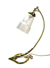 Art-Deco Messing Lampe geeignet als Wand- oder Tischlampe + Glasschirm -20986–