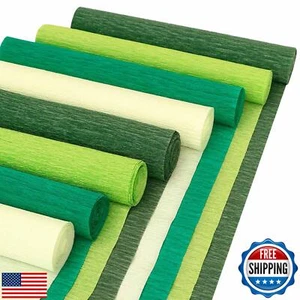 8 Rolls Crepe Paper Streamers 25 x 250cm 4 Colors Crepe Paper Roll Decorative - Picture 1 of 5