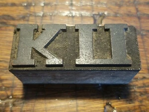Vintage Letterpress Printing Block  Advertising Logo- K U-B1 - Picture 1 of 7