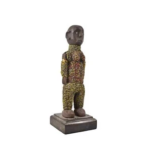 Nyamwezi Beaded Wood Doll on Custom Base Tanzania - Picture 1 of 7