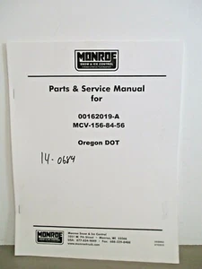 Manual de piezas y servicio Monroe 00162019-A para esparcidor MCV-156-84-56 2015 - Imagen 1 de 4