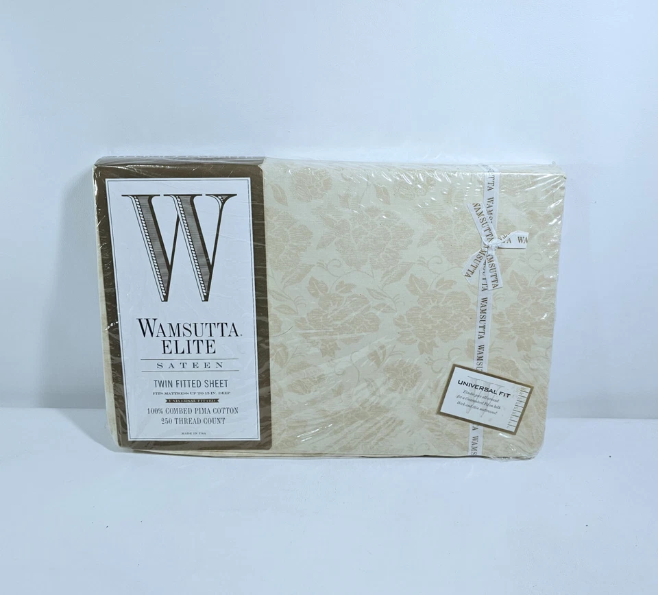 Sábana bajera doble Wamsutta Elite 250 TC 100 % satén algodón pima damasco  Foto 1 de 4