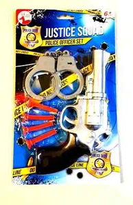 KIDS CHILDREN TOYS POLICE OFFICER SET JUSTICE SQUAD VERY FUN GAME (6+) - Picture 1 of 2