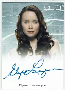 Stargate Universe Season 2 Autograph Card Elyse Levesque as Chloe Armstrong - Picture 1 of 2