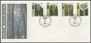 NEW ZEALAND FDC 1989 TREES SET OF 4 STAMPS (ID:F895 (7/6) - Picture 1 of 1