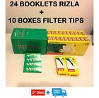 1200 Rizla Green Rolling Papers & 1200 Swan Extra Slim Filter Tips Original