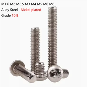 Tornillos de tapa de enchufe de alta resistencia con cabeza de cacerola de botón Tornillos de llave Allen 10,9 M1,6 M2 - M8 - Imagen 1 de 8