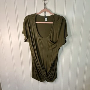Venus Twisted Knot Tee Green Size Large - Picture 1 of 5