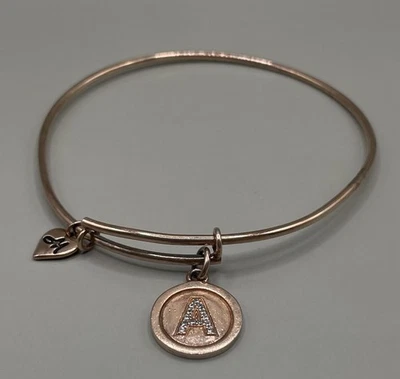 Brazalete Brazalete Mujer Plata de Ley 925 Vermeil Cristal A RL Firmado Foto 1 de 4