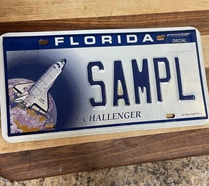 SAMPLE - FLORIDA - 1999 CHALLENGER sample license plate - nice undated - Picture 1 of 1