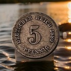 Deutsches Kaiserreich 5 Pfennig 1889 F  / sehr schön / Jäger 3