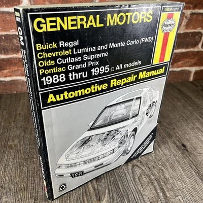 Manual de reparación Haynes 88-95 Pontiac Grand Prix Buick Regal Chevy Lumina 38010 Foto 1 de 4