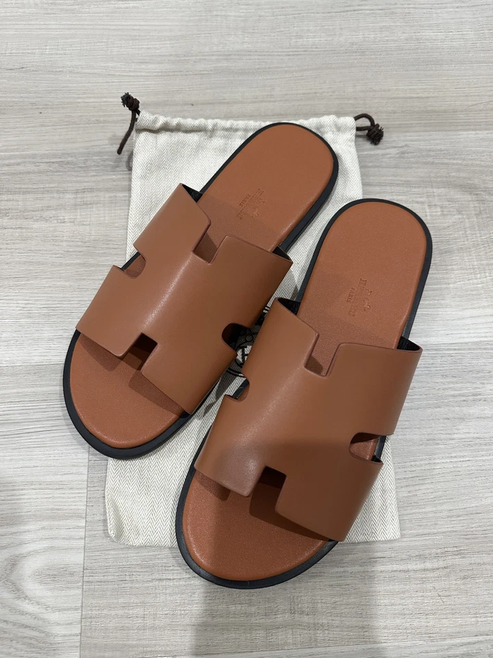 Hermes Izmir Sandalias Hombre EU 43 US 10 Marrón/Negro Foto 1 de 4