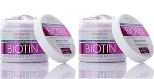 Advanced Clinicals 12 Fl Oz (Pack of 2) Biotin Anti-Breakage Hair Mask - Picture 1 of 3