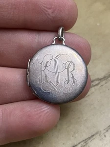 Stella and Dot Sterling Silver 925 Designer Signed Monogrammed “KLR” Locket - Picture 1 of 2