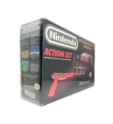 BOX PROTECTOR Nintendo NES "Action Set" Console Clear DISPLAY CASE PET Snug Fit - Immagine 1 di 2