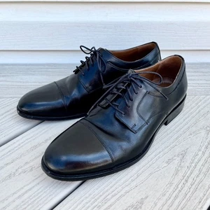 Johnston & Murphy Men's Size 8M Hernden #1955 Black Leather Cap Toe Oxford Shoes - Picture 1 of 11