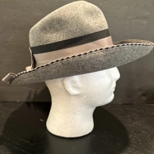 Vintage Doeskin Filz Wollhut Damen Fedora George Bollman & Co Band Band USA - Bild 1 von 10