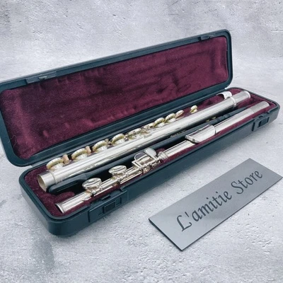 YAMAHA Student Flute YFL-221 Case Nickel Silver Plated Japan YFL221 Instrument - Image 1 of 4