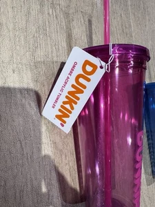 NEU 2025 Dunkin Sommer Tasse PINK Ombre Acryl Becher Kaffee Tee - Bild 1 von 3