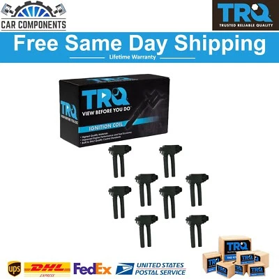 TRQ New Ignition Coils Kit Set of 8 For 2005-2022 Chrysler Aspen Dodge Jeep Ram - Image 1 of 4