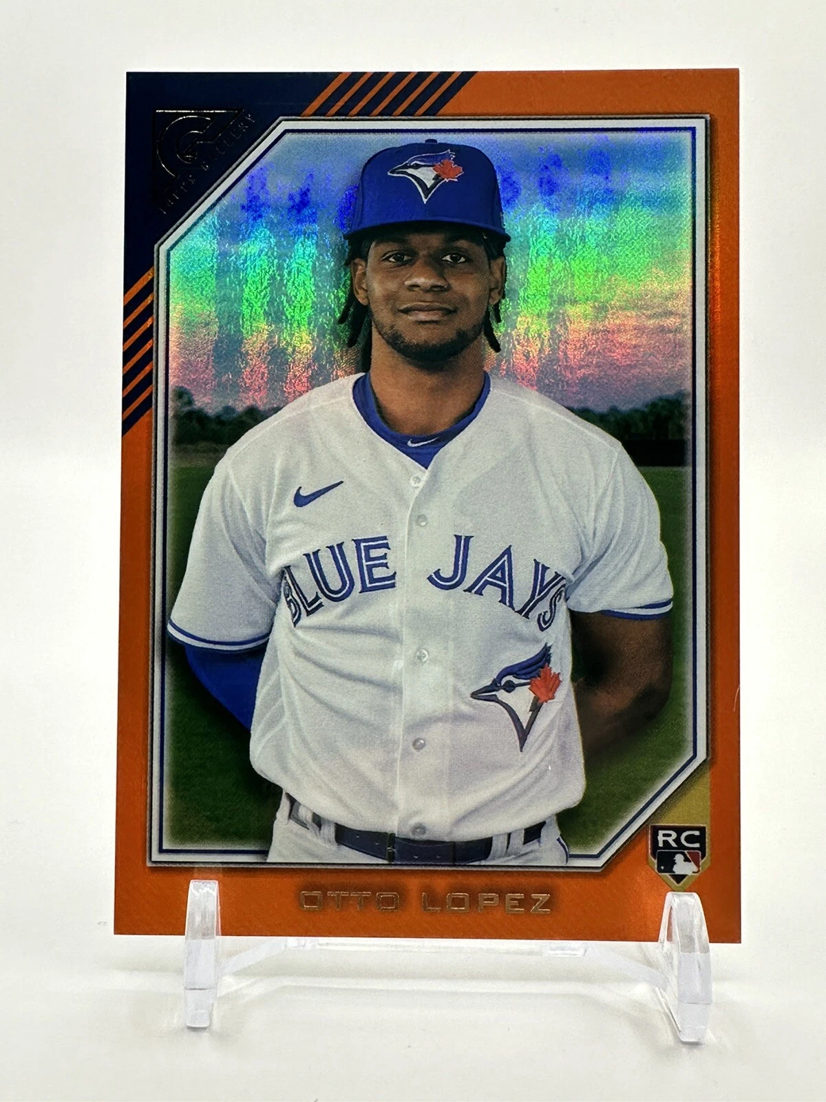 2022 Topps Gallery - Orange Border #41 - 7/25 Otto Lopez ROOKIE RC Blue Jays TOR