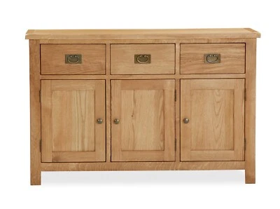 Oak Large Sideboard Cupboard Storage – Baysdale Rustic Solid Wood Cabinet - Image 1 of 4