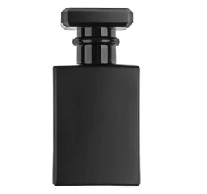 30ml Empty Glass Perfume Spray Bottle Refillable Clear Rectangular Jet Black - Picture 1 of 3
