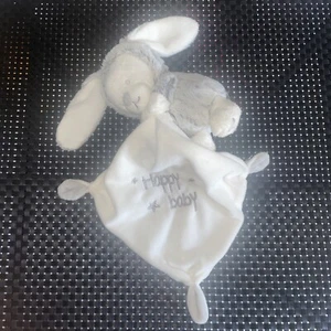 CA6 DOUDOU MOUCHOIR  ORCHESTRA PREMAMAN OURS LAPIN GRIS BLANC HAPPY BABY ETOILES - Picture 1 of 3