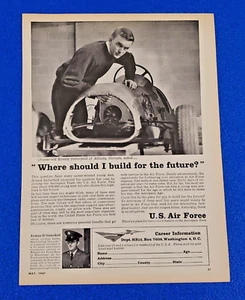VINTAGE 1961 UNITED STATES AIR FORCE (USAF) ORIGINAL RECRUITING PRINT AD - Picture 1 of 1