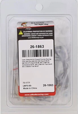 New All Balls Carburetor Rebuild Kit 26-1863 for Ski-Doo 500 SS GSX Sport 05-07 - Image 1 of 4