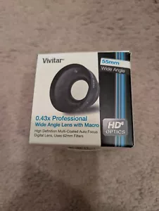 Vivitar 55mm 0.43x Professional Wide Angle Lens With HD4 Digital Optics - Picture 1 of 4