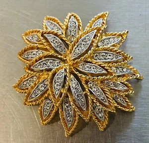 Broche estrella Vermeil Swaorovski 1990 vintage - Imagen 1 de 12