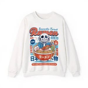 Snowdin Forest Ramen Vintage Crewneck Sweatshirt. Undertale Video Game. Sans. - Picture 1 of 14